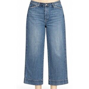 Talbots Women’s Size 4 Wide Leg Crop Jeans Medium Wash Denim